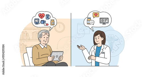Telemedicine Consultation: Doctor and Patient Connect Online for Health Advice