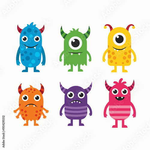 Green happy four-armed creature smiling widely on bold orange canvas.