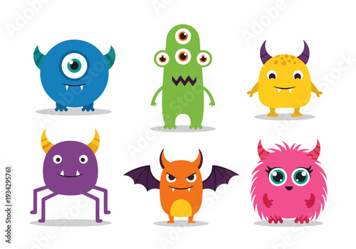 Red tiny antenna alien on green field.