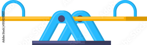 Seesaw toy illustrating balance concept and childhood fun