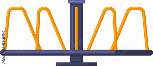 Roundabout spinner showing recreational play equipment for kids