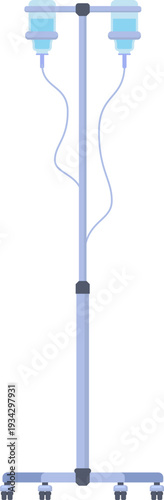 Medical iv stand delivering liquid during patient treatment