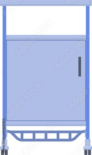 Hospital medical cart providing storage and utility
