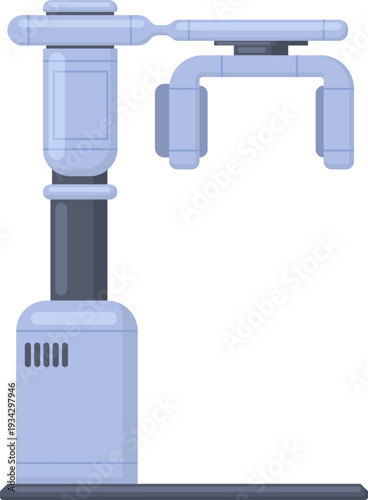 Dental scanner machine performing oral diagnosis illustration