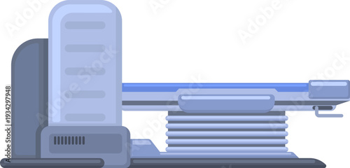 Medical scanner machine conducting health examination services