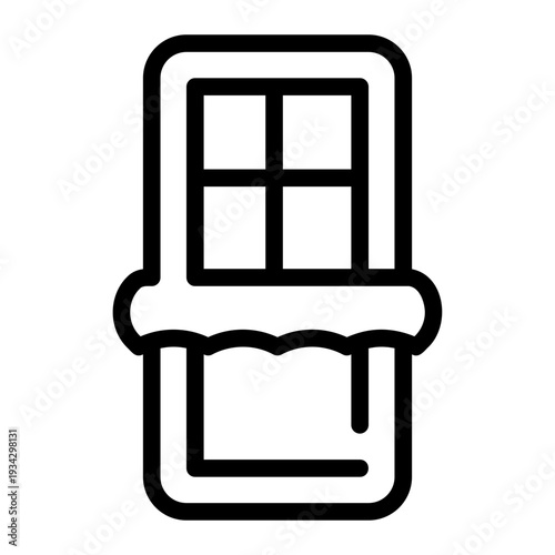 chocolate bar line icon
