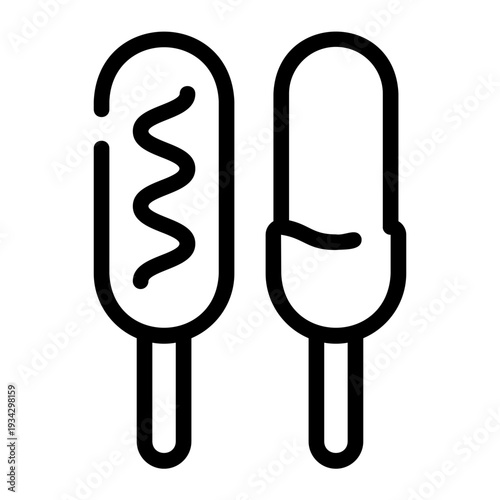 corndog line icon