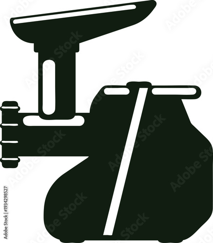 Electric meat grinder preparing food homemade