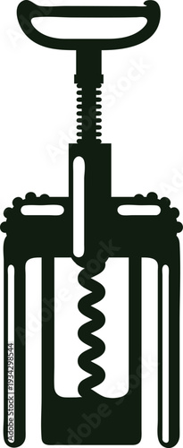 Essential corkscrew kitchen tool for wine opening