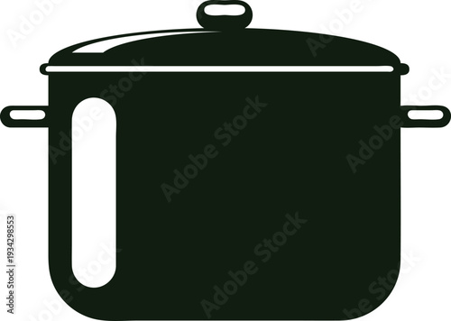 Cooking pot kitchen utensil for preparing food illustration