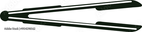 Kitchen tongs vector illustration for cooking and serving