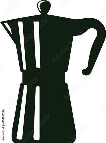 Moka pot brewing traditional Italian espresso coffee