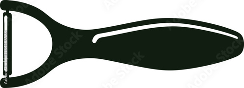 Vegetable peeler silhouette creating kitchen cooking icon