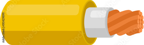 Electrical cable with exposed copper wire strands