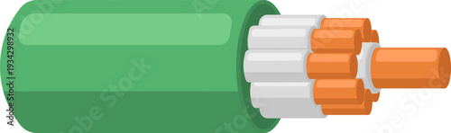Internet network ethernet cable cut diagram