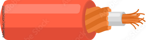 Electrical transmission cable with stripped copper wires