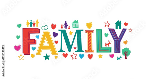 Vibrant family illustration surrounded by hearts and icons on a clean background, Whisk_e4e5e4feb972a22ac2240ba7f6d252d9dr.eps reference