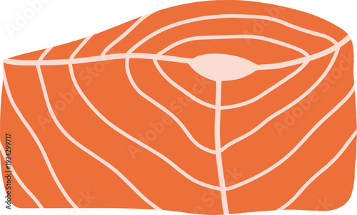 Salmon fillet abstract illustration representing healthy seafood concepts