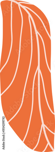 Salmon fillet illustration showing healthy seafood nutrition