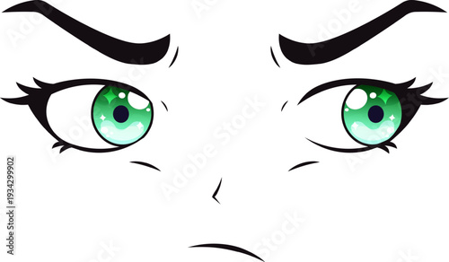 Angry female cartoon character expressing frustration