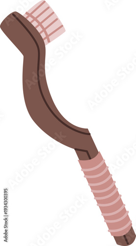 Hand scrub brush for household cleaning with wooden handle