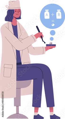 Female scientist performing fertility research and IVF procedure