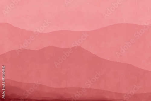 Abstract watercolor landscape in soft blush and dusty rose gradient. Layered mountain inspired texture for branding, invitation, web banner and social media background.