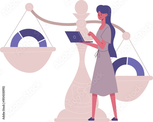 Woman analyzing data for informed business decision making