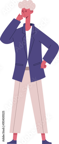 Person thinking contemplating problem solving decision making