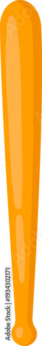 Orange baseball bat for playing sports game
