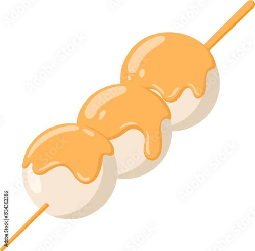 Dango skewer with sweet soy glaze