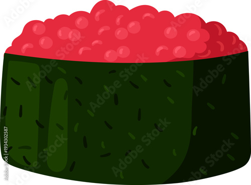 Gunkan maki sushi serving traditional Japanese food