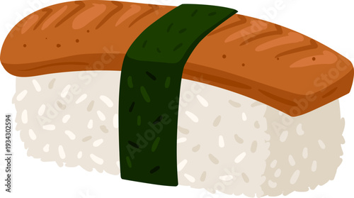 Unagi nigiri sushi preparing traditional Japanese cuisine