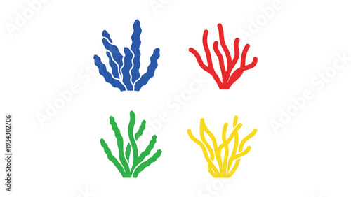 Colorful coral formations in a vibrant underwater scene