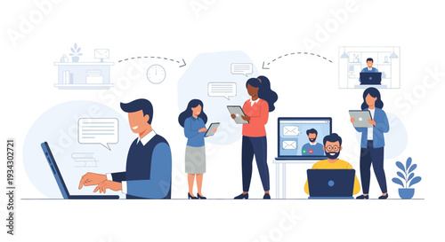 Digital Communication & Online Collaboration: Remote Work, Virtual Meetings, and Learning with Laptops & Tablets