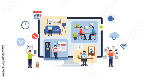 Remote Work & Online Collaboration: Modern Digital Workplace Productivity & Flexibility