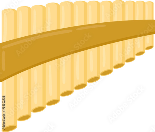 Pan flute musical instrument design creating soft melodies