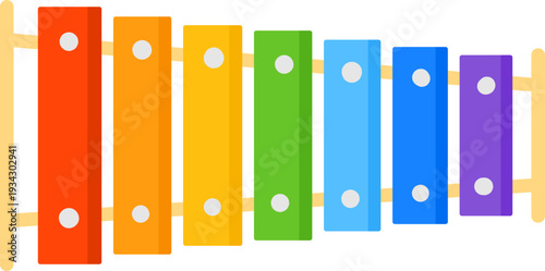 Colorful children's xylophone creating musical education and fun
