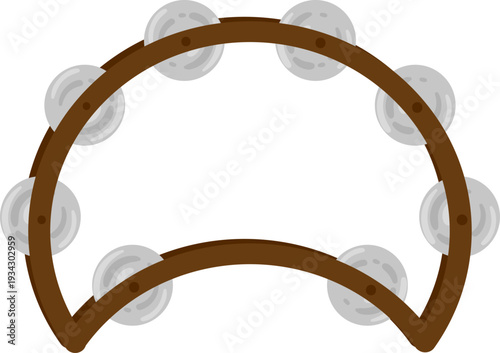 Tambourine arc showing rhythm and music concept