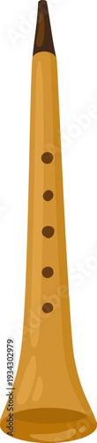 Woodwind instrument drawing for music concepts background