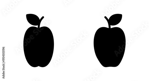 Apple icon symbol for apps and websites. Apple sign and symbols for web design.