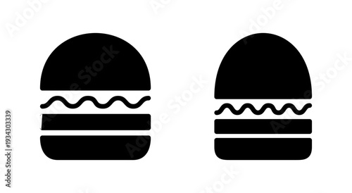 Burger icon symbol for apps and websites. burger sign and symbol. hamburger