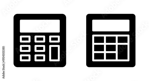 Calculator icon symbol for apps and websites. Accounting calculator sign and symbol.