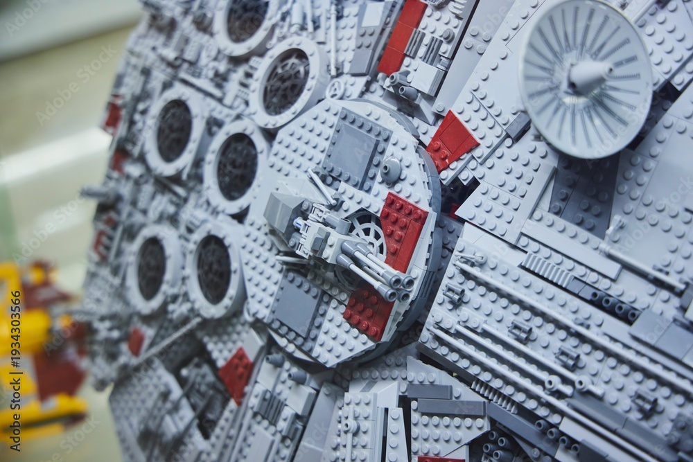 Naklejka premium Moscow, Russia. - June 23, 2025: Lego construction kit, old models. Collection of the famous toy series