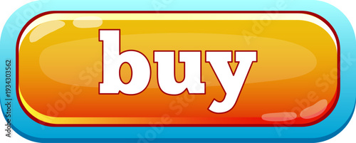 Online e commerce shopping buy button icon graphic