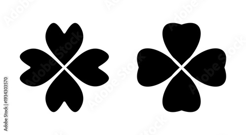 Clover icon symbol for apps and websites. clover sign and symbol. four leaf clover icon.