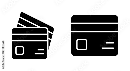 Credit card icon symbol for apps and websites. Credit card payment sign and symbol