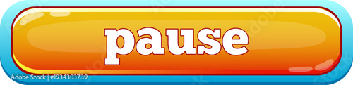 Pause button graphic element for stopping action