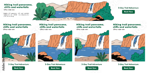 Mount Rushmore Panoramic Sunrise with Presidential Granite Faces – Ultra‑Wide Flat Vector Illustration | USA US U.S. United States Banner, Card & Flyer Design
