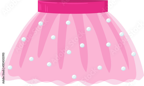 Pink tutu skirt with polka dots, ballet clothing